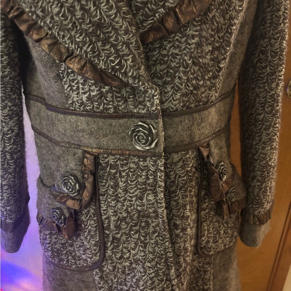 Christopher & Banks Womens Long  Vintage Inspired Wool Blend Coat - Picture 8 of 16